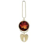 Fall Autumn Leaves Car Pendant，Cute and Cool Creative New Car Accessories，Nostalgic Retro Auto Rear View Hanging Decoration，for Both Men and Women