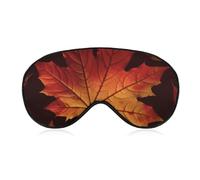 Fall Autumn Leaves Sleep Mask for Women Men, Soft Eye Mask with Adjustable Strap for Sleeping, Light Blocking Travel Blindfold for Nap Comfortable Eye Cover for Home Office