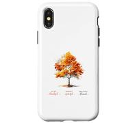 Fall Autumn Tree Thankful Grateful Blessed Thanksgiving Case for iPhone X/XS