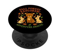 Fall Autumn Woodland Walks For Kids Animals Deer Rabbits PopSockets Adhesive PopGrip