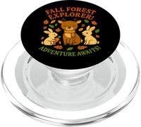 Fall Autumn Woodland Walks For Kids Animals Deer Rabbits PopSockets PopGrip for MagSafe