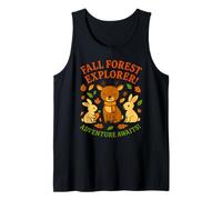 Fall Autumn Woodland Walks For Kids Animals Deer Rabbits Tank Top