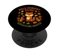 Fall Autumn Woodland Walks For Kids Nature Animals PopSockets Adhesive PopGrip