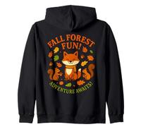 Fall Autumn Woodland Walks For Kids Nature Animals Zip Hoodie