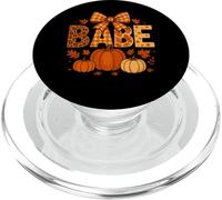 Fall Babe Leopard Plaid Pumpkin Autumn Leaves PopSockets PopGrip for MagSafe