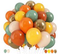 Fall Balloons, Burnt Orange Yellow Green Gold Balloon for Autumn Decoration