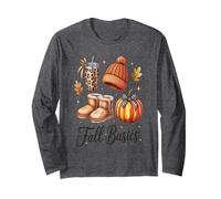 Fall Basics Pumpkin Cozy Beanie Boots Leopard Cup Long Sleeve T-Shirt