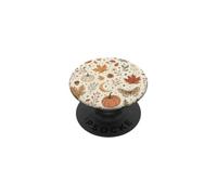 Fall Botanical Moon Moth Cottagecore Autumn Pumpkin Pattern PopSockets Adhesive PopGrip
