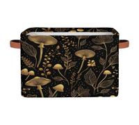 Fall Botanical Mushrooms Foldable Storage Baskets for Shelves Closet