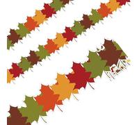 Fall Bulletin Board Borders 32.8Ft Colorful Maple Leaves Shape Die-Cut Bulletin Board Strips Thanksgiving Autumn Leaf Bulletin Board Trim for Classroom Office Chalkboard Decor (Colorful)