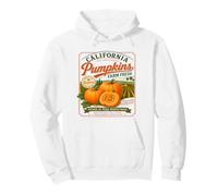Fall California Pumpkins Vintage Harvest Farm Label Pullover Hoodie