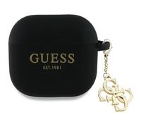 Guess 4G Silicone Charm Case for AirPods 4 Black - GUA4LECG4K
