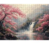Fall Cherry Blossoms Puzzle - 3000 Piece Jigsaw Puzzles for Adults - The Back Features Printed Letter Guides - and The Pieces fit Together Snugly - Wooden Puzzles for Adults 48.0 X 31.9 Inch s7h-60