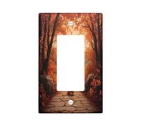 Fall Cocker Spaniel Dog Decorative Light Switch Cover Wall Plate 1 Gang Single Rocker, Autumn Nature Scene Electrical Faceplate for Kitchen Bathroom, Puppy Switchcover Decor