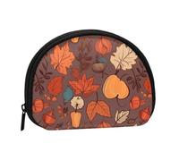 Fall Coin Purse Personalized Coin Bag for Women Men Change Purse Small Wallets with Zipper Mini Shell Coin Pouch Outdoor Shopping Change Storage Bag Handbags Gifts