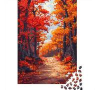 Fall Color Trees Pixel Art 1000-Piece Puzzle for Adults, 70x50cm/1000pcs; A Thoughtful Gift for A New Home; White Card Pieces for Cleaner Handling