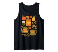Fall Comforts Cozy Cottage Core Tea and Fall Hygge Design Tank Top