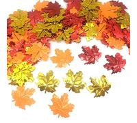 Fall Confetti Thanksgiving Maple Leaf Confetti, 15g Foil Metallic Sequins Fall Decoration for Autumn Holiday Thanksgiving Christmas Party Supplies A11FYLPZX