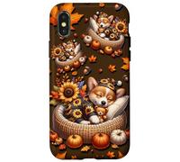 Fall Corgi Graphic For Women Men Kids Cute Autumn Sleep Case for iPhone X/XS