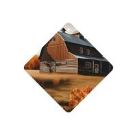 Fall Country Barn Printing 10 Pcs Car Air Freshener Hanging Sheets Scented Hanging Sheets With Rope For Home