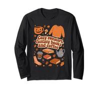 Fall Cozy Sweaters Coffee and Fantasy Book Lover Tee Long Sleeve T-Shirt