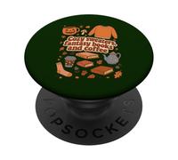 Fall Cozy Sweaters Coffee and Fantasy Book Lover Tee PopSockets Adhesive PopGrip