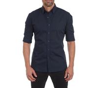 Fall Deals Men Summer T Shirt Short Sleeves Button Down Henley Oversized Linen Solid Color T-Shirts Casual Stretchy Tee Gym Office Blouse Holiday Daily Pleated Tank Navy