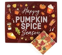 Fall Decor Decorative Glass Kitchen Cutting Board: Contemporary Pumpkin Spice with All Your Seasonal Treats (Pumpkin Spice)
