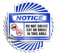 Fall Decor Outdoor Nice Funny Sticker | Notice Do Not Smoke, Eat Or Drink in This Area Scented Durable Vinyl Sticker Easy Apply for Cars(6X9CM)