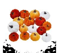 Fall Decoration Pumpkin | Artificial Mini Fake Pumpkins Set | Autumn Home Decoration Faux Vegetable for Halloween Porch Table Mantle Party Backdrop Harvest Embellishing Displaying
