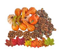Fall Decorations Set, Thanksgiving Harvest Decor, 265 g, Home Party Decorations, 166 to 180 Pieces Seasonal Autumn Display for Fireplace Bakery Christmas Wreaths Wedding Desk Grocery Shops Backdrop