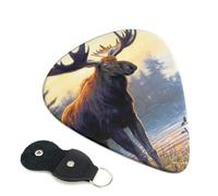 Fall Deer Guitar Picks, 6 Pcs Guitar Plectrums double-sided printing, suitable for acoustic, electric and bass guitars, including 0.46 mm 0.71 mm 0.96 mm