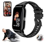 Fall Detection Smart Watch/Bracelet, Fall Detection, GPS Location, SOS Emergency Call, HD Video Calling & 1.5" Screen, Multi-User Monitoring for Individuals with Alzheimer's Disease(Black)