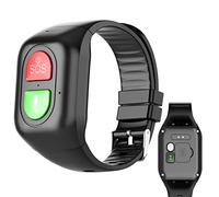 Fall Detection Smart Watch Fall Alert Devices for Elderly,GPS Tracking Bracelet for Elderly Dementia SOS Safety Fence Waterproof for Dementia Alzheimer's Christmas Birthday Gift,Black