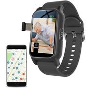 Fall Detection Smart Watch for Elderly-Smart Call System Senior Alert Device, Video Call SOS ， GPS Tracker Watch ，IP67 Waterproof，for Elderly/Dementia Black,28.5 * 2CM