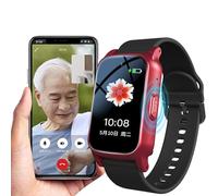 Fall Detection Smart Watch for Seniors, Fall Alert Devices for Elderly with HD Video Call, SOS Emergency Call & IP67 Waterproof, Elderly Alarm Smart Watch,Black