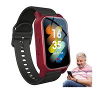 Fall Detection Smart Watch for Seniors with 4G GPS Tracking & Sos, Smart Watch with Hd Video Call, Elderly Emergency Watch, Fall Alert Bracelet for Peace of Mind(Red)