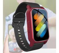 Fall Detection Smart Watch, SOS Personal Alarm for Elderly, 4G Fall Alert Detector for Seniors, GPS Tracker Watch for Dementia, GPS Positioning, SOS Panic Button,Red