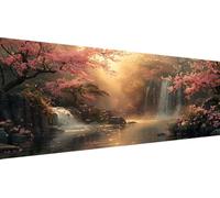 Fall Diamond Art Landscape Diamond Painting Kits Adults, Full Drill Cross Stitch Kits for Adults, Crystal Art Kit for Home Wall Decor, Creative Hobby Gift & Stress Relief, 90x180cm 36x72 Inch Y1-335