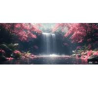 Fall Diamond Pinting Cherry Blossoms Diamond Art Kits Adults, Crystal Gem Art Round Full Drill Crystal Rhinestone Embroidery Cross Stitch Hobbies for Adults Women, Home Decor 90x180 cm -hjw260443