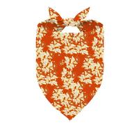 Fall Dog Bandana Orange Flower Print Bandana for Small Medium Dogs Cute Flower Puppy Bandanas Pet Triangle Bid Scarf Kerchief for Girl Boy Dogs Fancy Thanksgiving Gifts for Pet