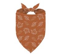 Fall Dog Bandanas Orange Autumn Leaves Print Pet Scarf for Boy and Girl Holiday Bandana for Medium and Small Dogs Fancy Thanksgiving Gifts for Dogs