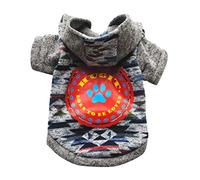 Fall Dog Clothes Winter Dog Coats With Hood Dog Coat Sweatshirt Clothing Stitching Pet Winter Shirt Color Cat Print Clothes Pet Clothes Cute Dog Clothes Grey L