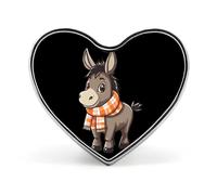 Fall Donkey Heart Badge Funny Lapel Pins Personalized Button Brooch Pin for Clothing Bag Accessories