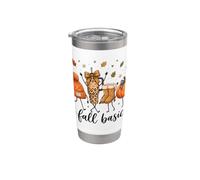 Fall Doodles Autumn Leaves Pumpkin Boots Hat Bow Coffee Stainless Steel Insulated Tumbler