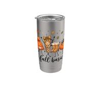 Fall Doodles Autumn Leaves Pumpkin Boots Hat Bow Coffee Stainless Steel Insulated Tumbler