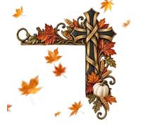 Fall Door Decor Cross Pumpkin Rustic Autumn Harvest Ornaments | Door Frame Decor Wall Art for Living Room Bedroom Entryway Farmhouse Apartment Autumn cross door decoration-A right