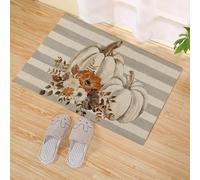 Fall Door Mat Outside Pumpkin And Brown Maple Leaf Welcome Mat For Front Door Thanksgiving Autumn Indoor Outdoor Rugs Fall Doormat For Farmhouse Home Porch Decorations 062851
