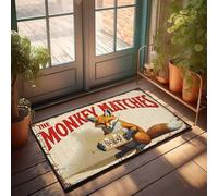 Fall Door Mats Outdoor The Monkey Matches: A Tale Of Clever Fox And Colorful Matchbox Doormat Welcome Door Mats For Outside Entry Desk Floor Mat(50X80CM)