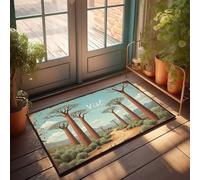 Fall Doormat Outdoor Vist: A Journey Through The Baobab Forest Doormat Winter Welcome Mat Front Porch Rug(40X60CM)